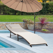 Load image into Gallery viewer, Outsunny Ultimate Folding Rattan Sun Lounger with Comfort Cushion - All-Weather!
