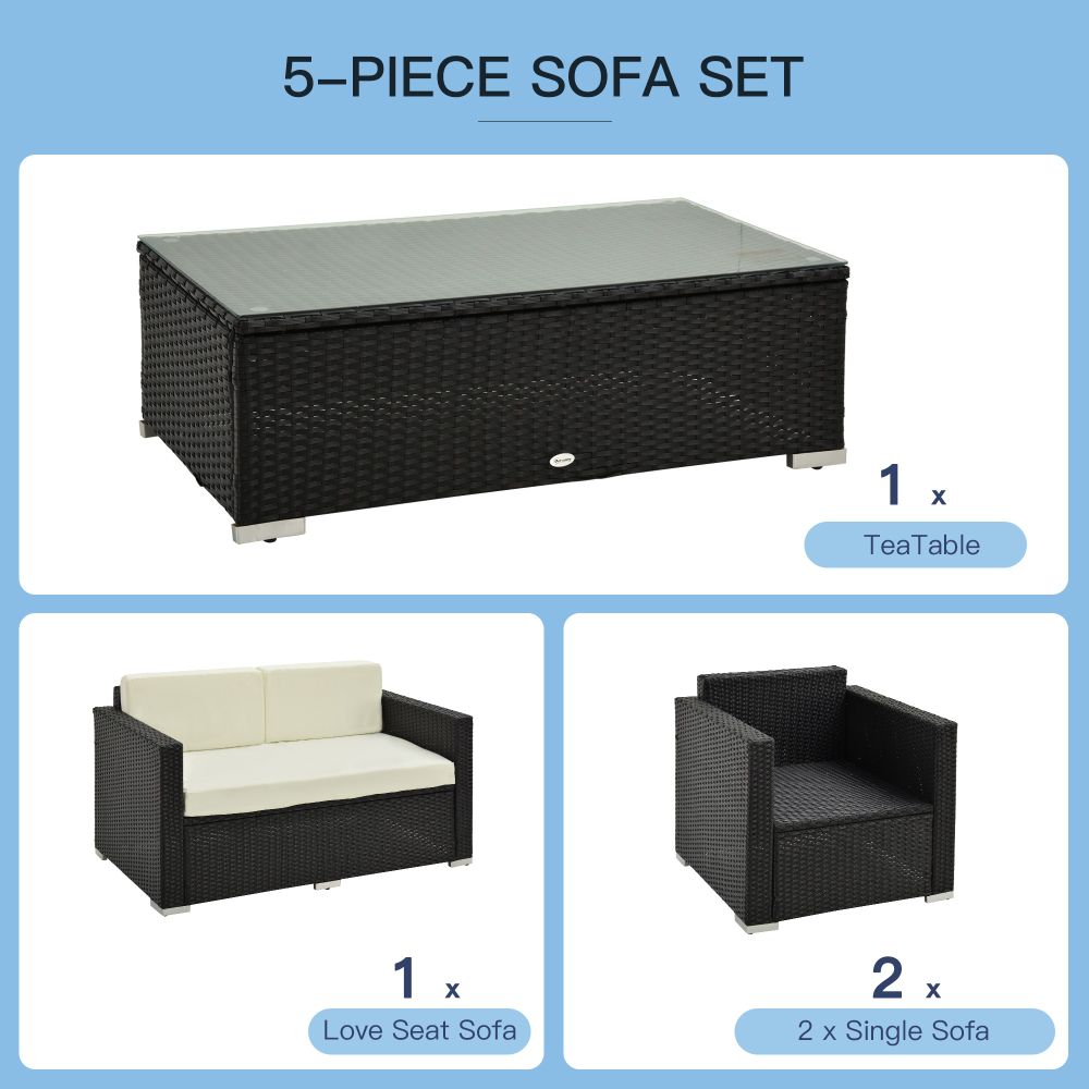 Modern 4-Piece Rattan Sectional Sofa Set for Stylish Outdoor Relaxation