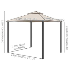 Load image into Gallery viewer, Outsunny 2-Tier Outdoor Gazebo with Netting – Elegant UV Protection &amp; Durability
