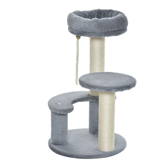 Deluxe Cat Tree: 2-Perch Play Center with Sisal Rope for Ultimate Feline Fun!