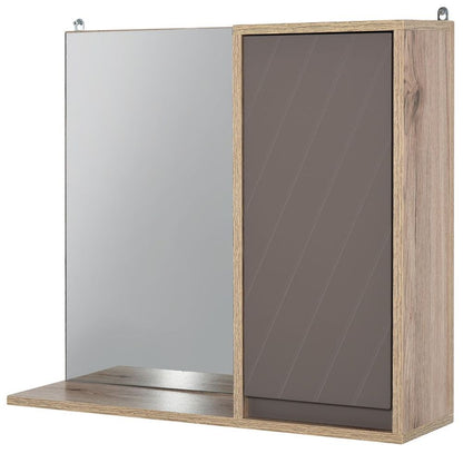 Elegant Wall-Mounted Bathroom Cabinet with Mirror & Adjustable Storage Shelf