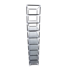 Load image into Gallery viewer, Fashionable Room-saving 9 Lattices Non-woven Fabric Shoe Rack Gray
