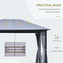Load image into Gallery viewer, Premium 4x3m Grey Gazebo Canopy Tent with Curtains &amp; Netting - Outdoor Comfort!
