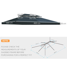 Load image into Gallery viewer, Revitalize Your Gazebo: Waterproof 3x4m Replacement Canopy Roof
