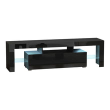 Load image into Gallery viewer, Futuristic HOMCOM High Gloss TV Stand with RGB LED Lights &amp; Remote Control
