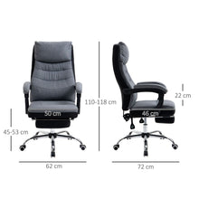 Load image into Gallery viewer, Executive Office Chair Swivel Reclining Chair w/ Retractable Footrest Vinsetto
