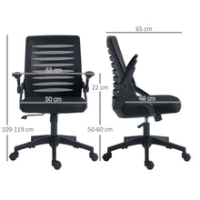 Load image into Gallery viewer, Vinsetto Ergonomic Mesh Office Chair with Lumbar Support &amp; Swivel Design - Black
