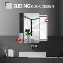Load image into Gallery viewer, Elegance On-Wall Bathroom Storage Cabinet with Sliding Mirror &amp; Steel Frame
