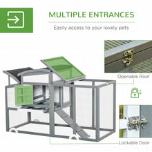 Load image into Gallery viewer, Elevated 140cm Wooden Chicken Coop with Nesting Box &amp; Open Roof Access
