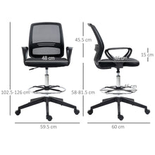 Load image into Gallery viewer, Ergonomic Tall Drafting Chair with Adjustable Height &amp; Footrest for Comfort
