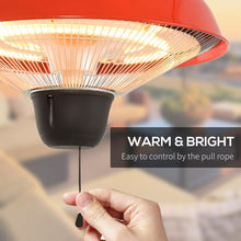 Load image into Gallery viewer, Patio Heater 1500W Electric Aluminium Ceiling Hanging Garden Light Lamp
