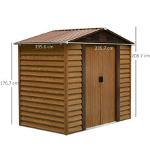 Load image into Gallery viewer, Outsunny Steel Garden Shed: Durable, Secure Storage for Tools &amp; Outdoor Gear
