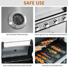 Load image into Gallery viewer, Ultimate 4-Burner Stainless Steel Gas BBQ Grill with Warming Rack &amp; Side Burner
