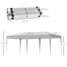 Load image into Gallery viewer, Ultimate 6m Pop-Up Gazebo with Carry Bag - Waterproof, Heavy-Duty Shade Solution
