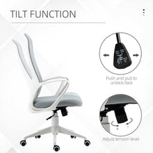 Load image into Gallery viewer, Vinsetto Grey High-Back Ergonomic Office Chair - Adjustable for Ultimate Comfort

