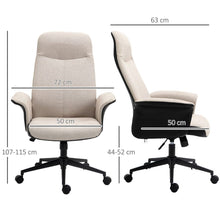 Load image into Gallery viewer, Vinsetto High-Back Office Chair: Ergonomic Comfort with Adjustable Tilt - Beige
