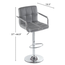 Load image into Gallery viewer, 2pcs 60-80cm 6 Checks Round Cushion No Armrest Bar Stool Gray
