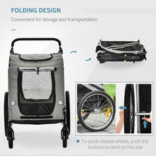 Load image into Gallery viewer, Transformative 2-in-1 Dog Bike Trailer &amp; Stroller - Safety meets Adventure!
