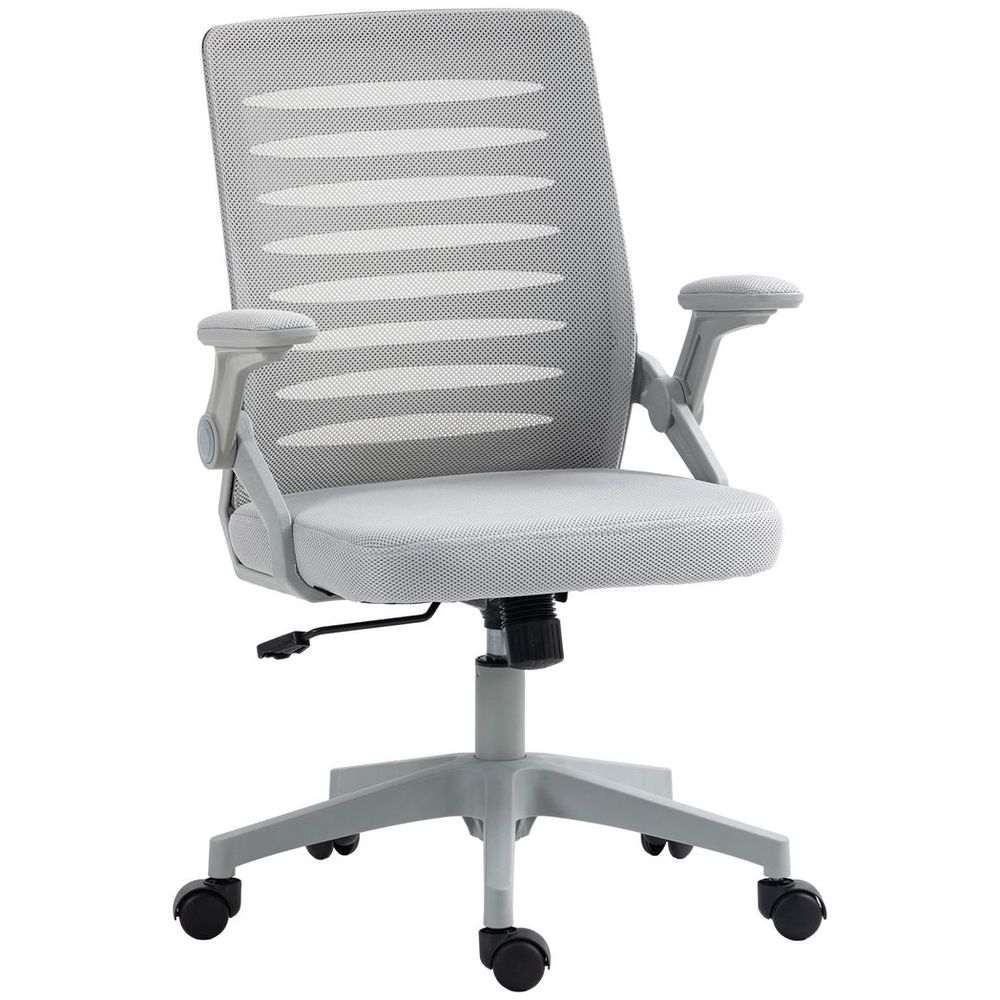 Vinsetto Ergonomic Mesh Office Chair with Lumbar Support & Swivel - Grey