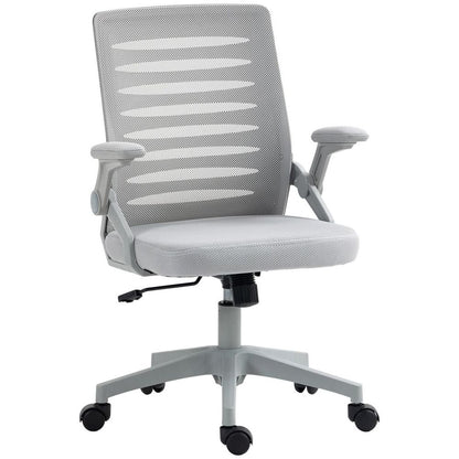 Vinsetto Ergonomic Mesh Office Chair with Lumbar Support & Swivel - Grey