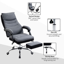 Load image into Gallery viewer, Executive Office Chair Swivel Reclining Chair w/ Retractable Footrest Vinsetto
