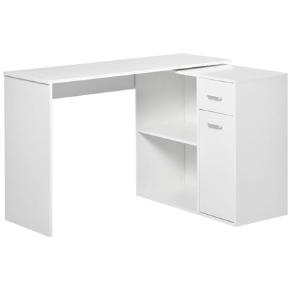 Modern L-Shaped Computer Desk with 360° Rotating Function – Stylish & Space-Saving