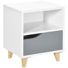 Load image into Gallery viewer, Elegant Nightstand with Drawer &amp; Shelf - Modern Design for Every Room
