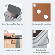 Load image into Gallery viewer, 70L Eco-Friendly Bamboo Laundry Basket with Flip Lid - Stylish &amp; Functional
