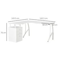 Load image into Gallery viewer, Modern L-Shaped Corner Desk - Stylish Home Office Workstation with Drawer
