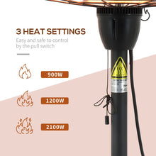 Load image into Gallery viewer, Outsunny 2.1kW Infrared Patio Heater - 3 Heat Settings for Ultimate Comfort
