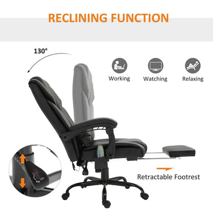 RevivePro 6-Point Massage Racing Chair: Electric Comfort With Adjustable Angles