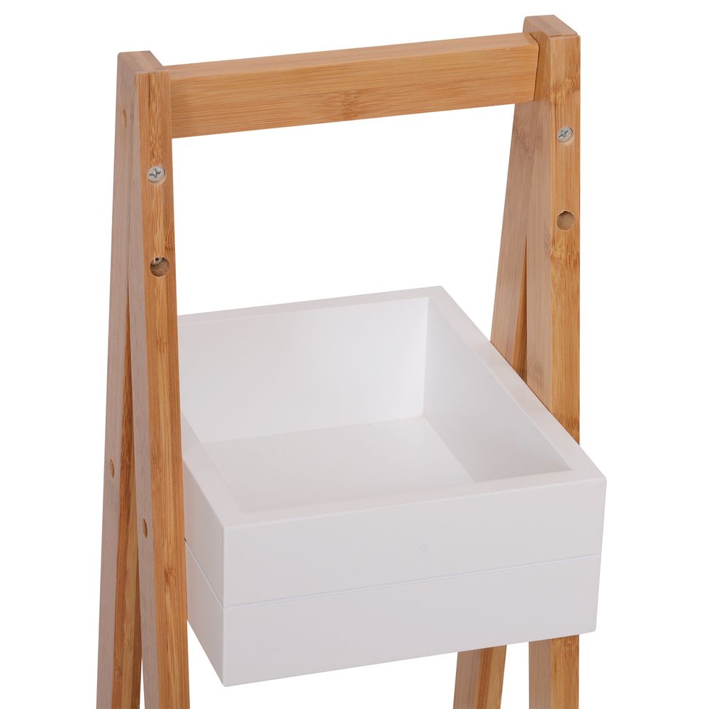 Elegant 3-Tier A-Shape Bamboo Rack for Stylish Bathroom or Living Space