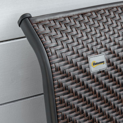 Set of 2 Adjustable Outdoor Rattan Chairs - Durable & Stylish for Patio Dining