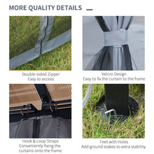 Load image into Gallery viewer, Stylish 3x4m Aluminium Gazebo with Hardtop Roof &amp; Mesh Curtains - Grey
