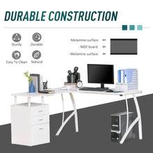 Load image into Gallery viewer, Modern L-Shaped Corner Desk - Stylish Home Office Workstation with Drawer
