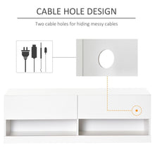 Load image into Gallery viewer, Modern Wall-Mount TV Stand with LED Lights &amp; Smart Cable Management
