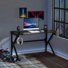Load image into Gallery viewer, Ultimate Gaming Desk: Large Top, Steel Frame, Cup &amp; Headphone Holder Included!
