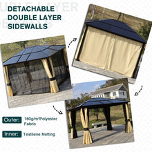 Load image into Gallery viewer, Elegant 3.6m x 3m Aluminium Gazebo with LED Solar Lights - Beige Chic Canopy
