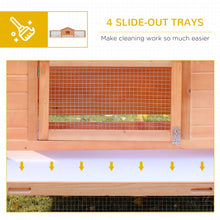 Load image into Gallery viewer, Deluxe Wooden Rabbit Hutch: Spacious Multi-Tier Pet Habitat with Outdoor Run
