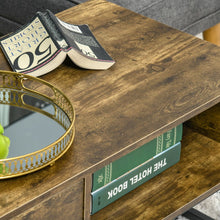 Load image into Gallery viewer, Chic Industrial Coffee Table with Drawer &amp; Shelf - Stylish Storage Solution
