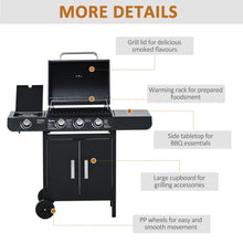 Load image into Gallery viewer, Ultimate Deluxe 3+1 Burner Gas BBQ Grill with Easy-Read Thermometer
