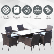 Load image into Gallery viewer, Deluxe 7-Piece Rattan Garden Dining Set - Stylish Comfort for Outdoor Living
