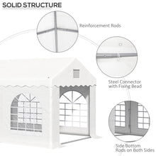 Load image into Gallery viewer, 4x3m Gazebo Canopy PE Party Tent 4 Removable Side Walls White
