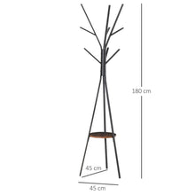 Load image into Gallery viewer, Stylish 180cm Metal Coat Rack &amp; Shelf - 9 Hooks for Hats, Scarves &amp; More!
