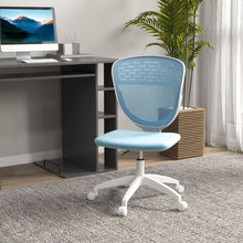 Load image into Gallery viewer, Vinsetto Desk Chair, Height Adjustable Mesh Office Chair with Wheels, Blue
