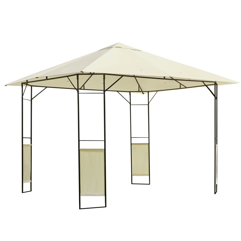 Chic 3m x 3m Outdoor Gazebo - Elegant Cream-White Canopy for Any Event