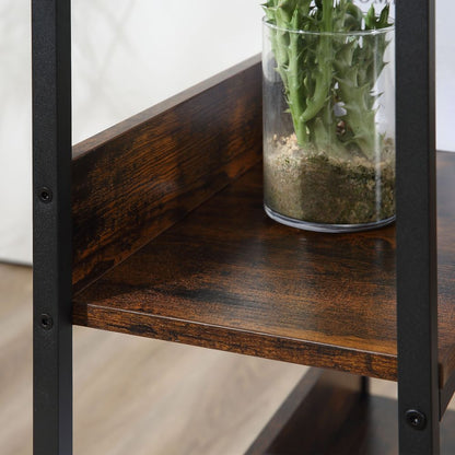 Retro Industrial Computer Desk with 4-Tier Storage – Stylish & Functional