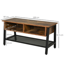 Load image into Gallery viewer, Industrial Chic 3-Tier Rubber Wood TV Media Unit - Black &amp; Brown Elegance

