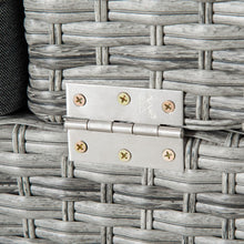 Load image into Gallery viewer, Versatile 3PC Grey Rattan Sofa Set with Daybed &amp; Side Table - Outdoor Comfort Redefined
