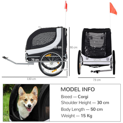 Premium Pet Bicycle Trailer: Waterproof Dog & Cat Carrier for Easy Travel